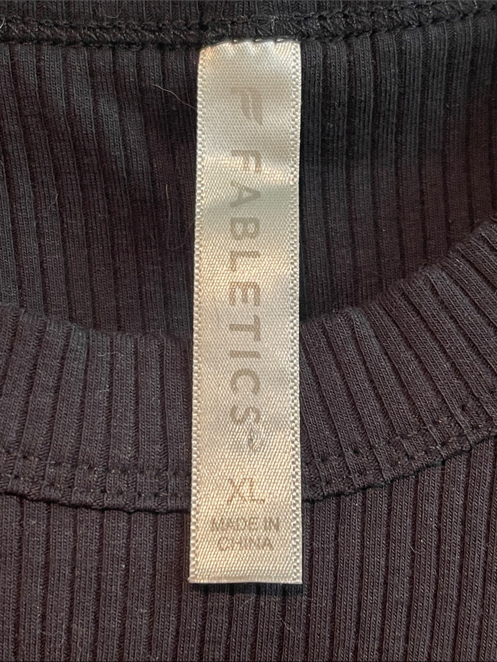 Fabletics Black Ribbed High-Neck Tank - Picture 3 of 4